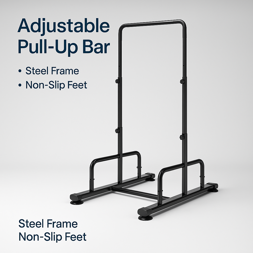 Adjustable Pull up Bar & Dip Station